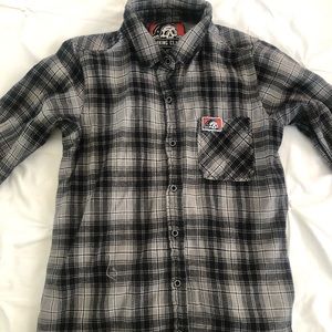 Lurking class button up flannel with skeleton design on the back size xs